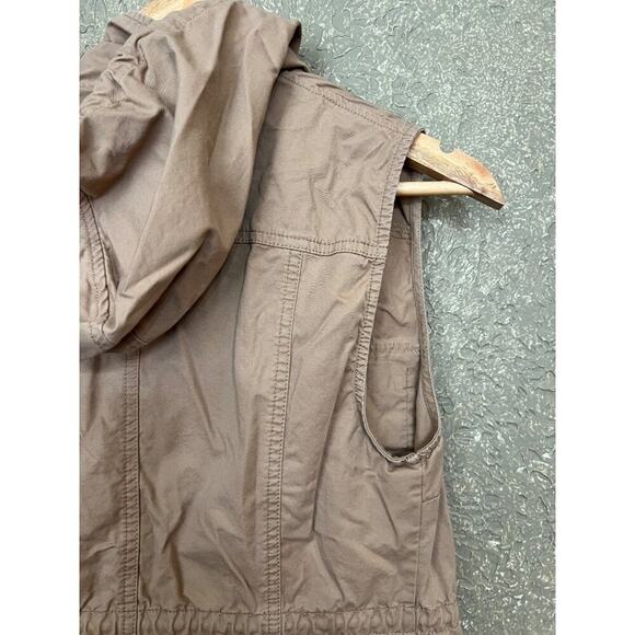 Love Tree Tan Hooded Utility Vest Women's Size Small - Picture 10 of 13